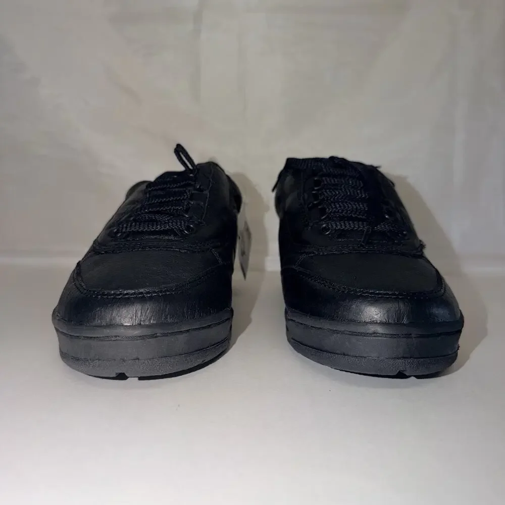Yukon Mens Vista Walker Black Leather Walking Hiking Shoes Size 8.5M Brand New
